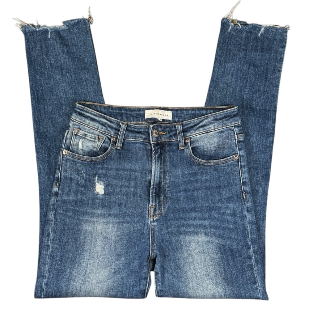 Risen | Distressed Raw Hem Jeans Size 7/28 Style RDP1425